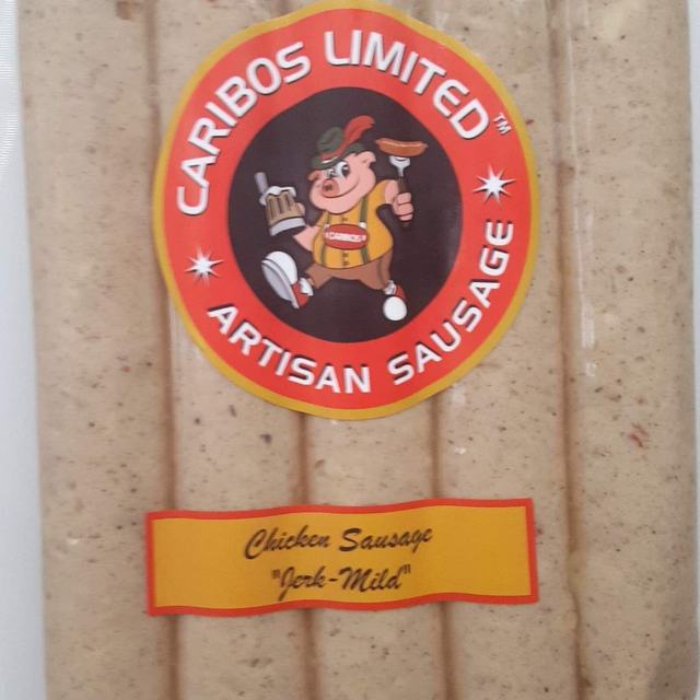 Packaged apple chicken sausage